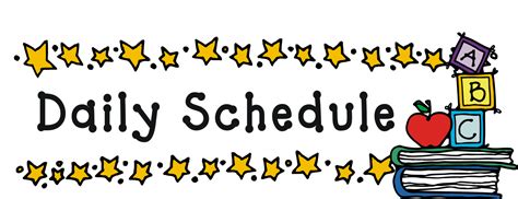 Free Classroom Schedule Clipart