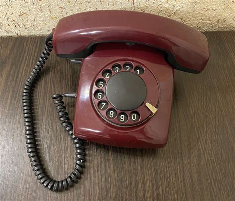 Vintage Burgundy Phone 88sold Rotary Phonesoviet Phonecircle Dial