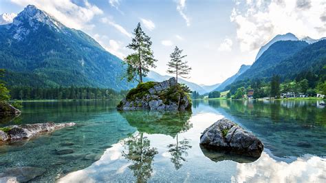 Desktop Hintergrundbilder Bayern Alpen Deutschland Lake 1920x1080