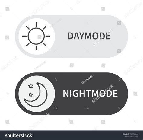 Day Night Mode Switch Sun Moon Stock Vector Royalty Free 1962735844