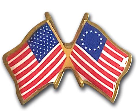 Usa Printed Crossed Flag Pins