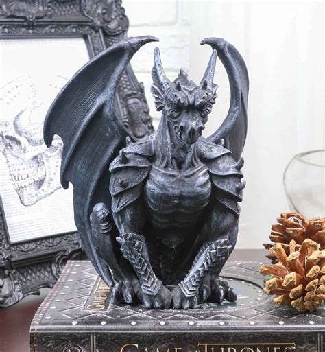 Crouching Gothic Winged Dragon Guardian Chimera Gargoyle Decorative