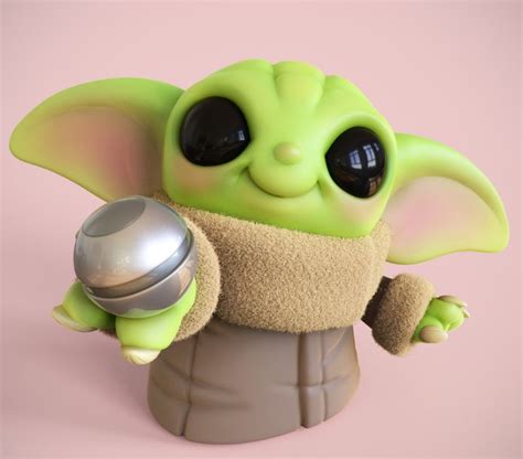 Baby Yoda Chris Bobinski Cute Polymer Clay Star Wars Theme Birthday