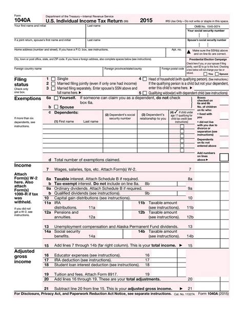 1040ez Tax Form Printable