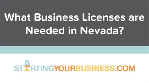 What Business Licenses Are Needed In Nevada Starting A Business In