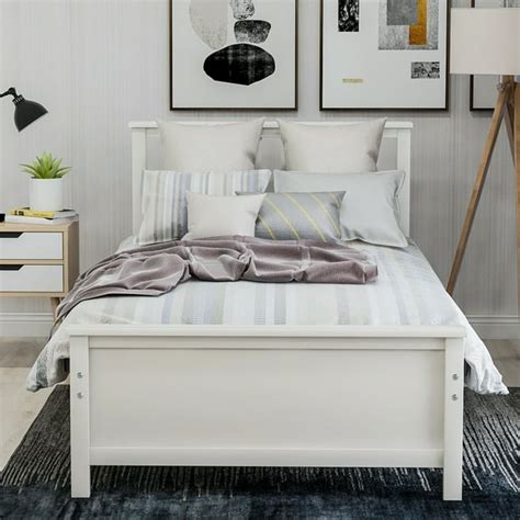 White Twin Bed Frame For Girls Kids Pretty Platform Bed Frame With