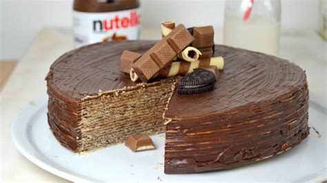 Tarta De Nutella Y Obleas La Tarta De Chocolate M S F Cil Del Mundo