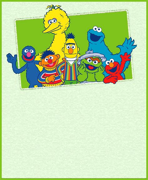 printable sesame street invitation templates