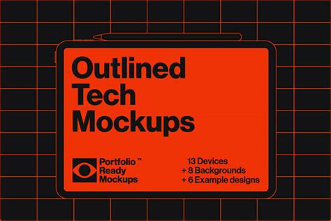 Outlined Tech Mockups By Portfolio Ready Mockups On Behance