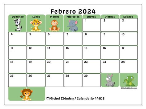 Calendario Febrero 2024 Safari Ds Michel Zbinden Ni