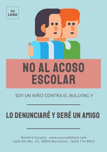 carteles gratuitos anti bullying para escuelas