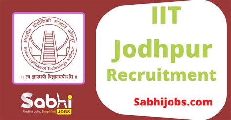 IIT Jodhpur Jobs Notification 2024 Apply Offline For 1 Junior Research