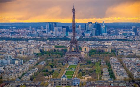 Fotos Von Paris Eiffelturm Frankreich Von Oben Städte 1920x1200
