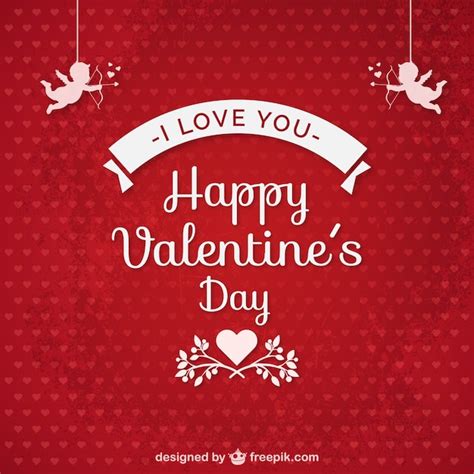Free Vector I Love You Valentine S Card