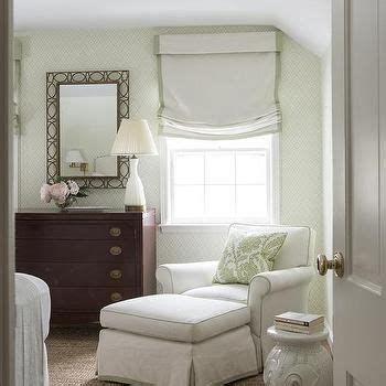Coordinated with a crisp shirting stripe on the comforter and european shams, this timeless classic 100% cotton comforter set fits easily into a modern bedroom. White and Green Bedroom with Brown Dresser | Bedroom green ...