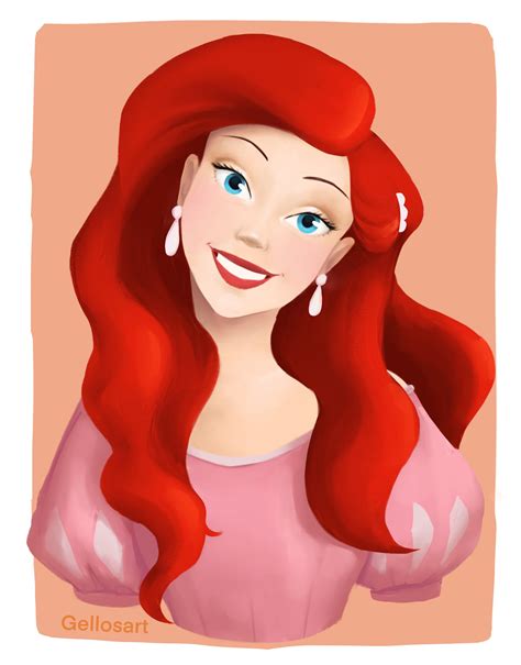 Ariel Fan Art I Made Of Her In Her Pink Dress Disney