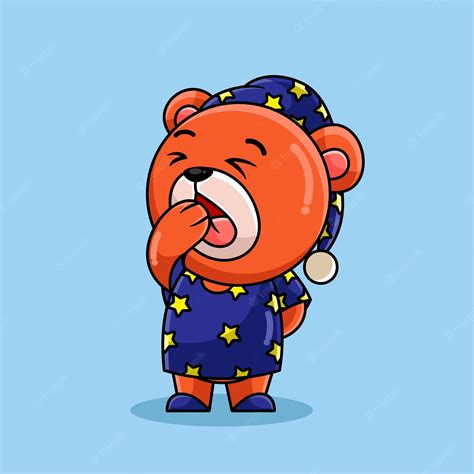 premium vector sleepy bear cartoon