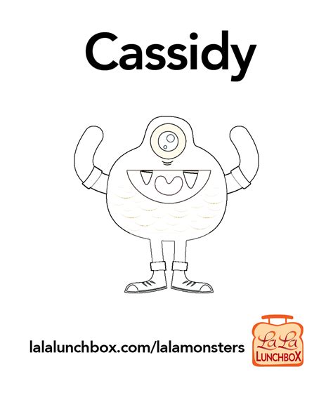 Lala Monster Coloring Pages — Lala Lunchbox