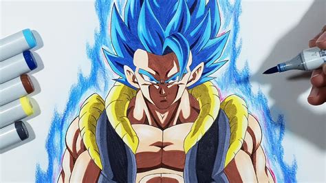 Draw jiren must pay attention to draw the balance of parts such as eyes, arms and legs, he has a bald head, big eyes, the body is smaller than the head. How To Draw GOGETA Super Saiyan BLUE - Step By Step ...