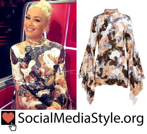 Gwen Stefani S Sequin Camo Dress From The Voice