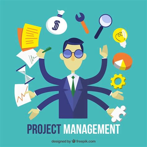 Free Vector Project Management Concept In Flat Style
