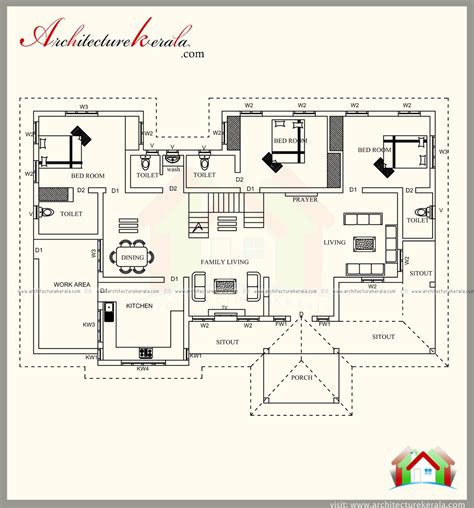 2500 Square Feet Kerala Style House Plan With Three Bedrooms Homes In