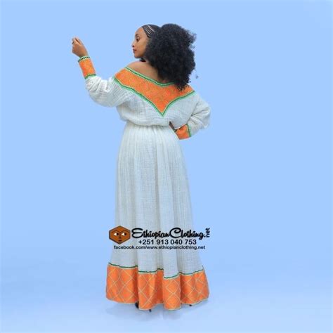 Meroda Chiffon Ethiopian Traditional Dress Ethiopian Clothing