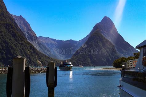 Breathtaking Arrival At Milford Sound New Zealand Stock Photo Image