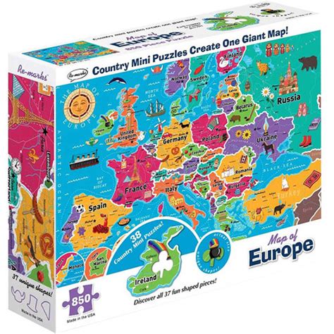 850 Piece Puzzle Map Of Europe Board Games Miniature Market