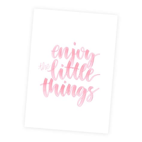 enjoy the little things poster zum ausdrucken zauber ein lächeln