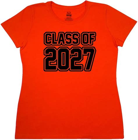 Inktastic Class Of 2027 Womens T Shirt Xx Large Orange