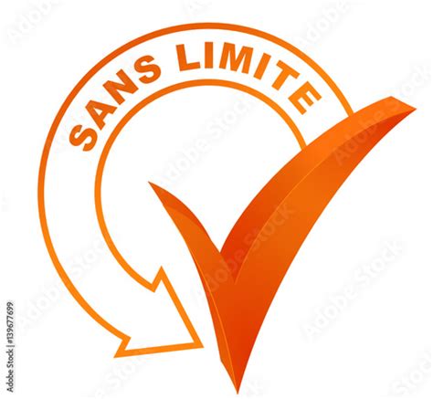 Sans Limite Sur Symbole Validé Orange Vector De Stock Adobe Stock