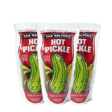 Van Holten S Hot Pickle In A Pouch Chillibom Hot Sauce Australia