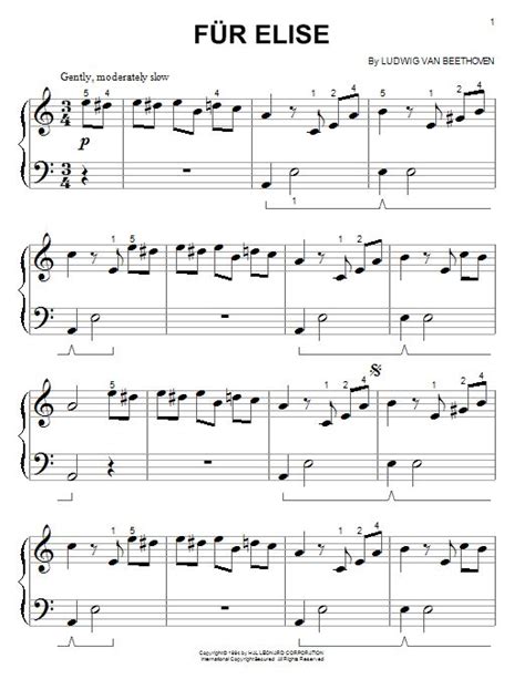 Beginner piano sheet for fur elise. Fur Elise - Ludwig van Beethoven in 2020 | Sheet music ...