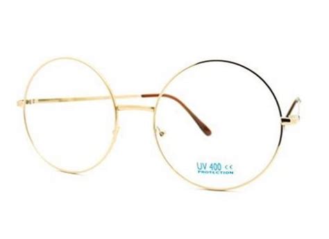 Buy Grinderpunch Round Glasses Retro Clear Lenses Sunglasses Nerd Gold