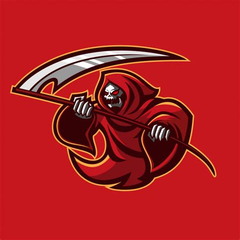Grim Reaper Esport Gaming Mascot Logo Template Vector