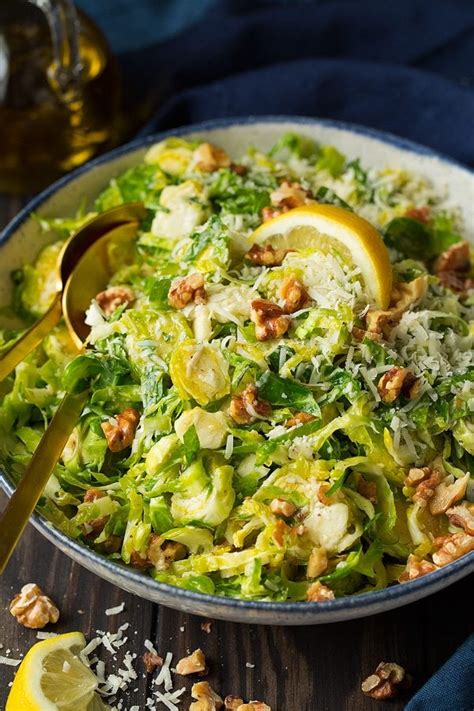 Shredded Brussels Sprout Salad With Romano Cheese Toasted