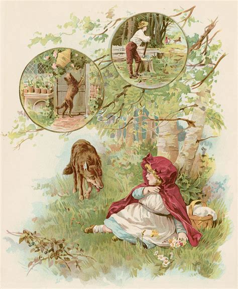 Little Red Riding Hood Vintage Book Illustartion ~ 1890 Flickr