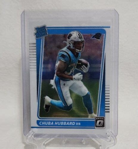5 Off On 2021 Panini Optic Football Chuba Hubbard Rated Rookie Base 225 Excellent