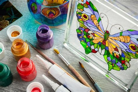 Painting With Stained Glass Paints By Chamillewhite On Creativemarket Stained Glass Kits