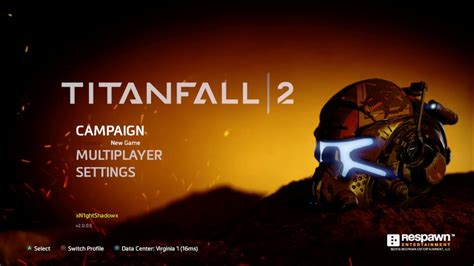 Titanfall 2 Main Menu Multiplayer Menu Youtube