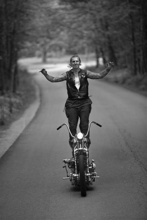 Indian Larry Doing His Famous Move Rip Indian Larry Motorcycles