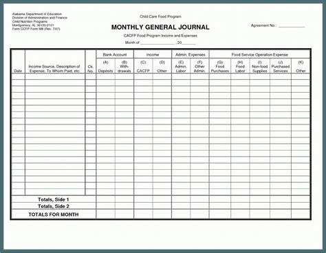 Business Income Worksheets Excel