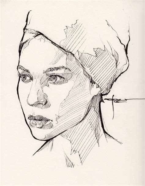 Ink Portrait 009 By On Deviantart