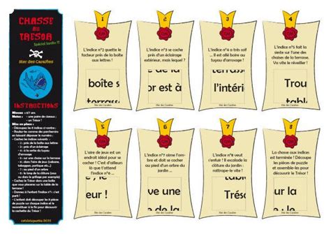 Jeu de défis et chasse au trésor. Épinglé sur Chasse au Trésor
