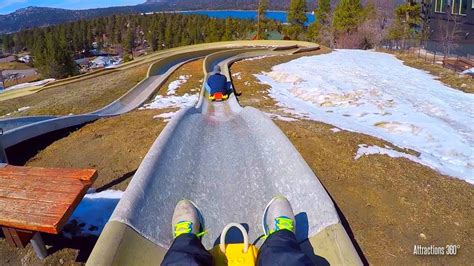 4k Bobsled Ride At Big Bear Alpine Slide At Magic Mountain Bear