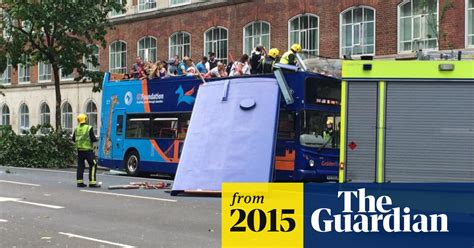 Roof Ripped Off Bus Packed With Tourists In London Video Uk News