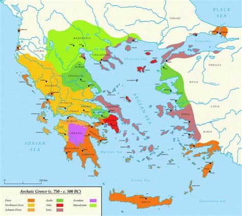 Atény staroveké grécko mapa Mapa Atény a sparta v starovekom grécku