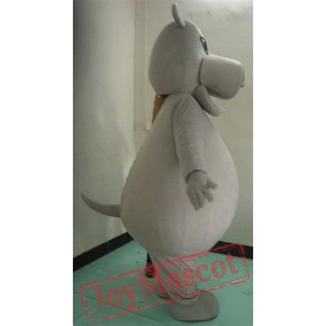 Big Fat Grey Hippo Mascot Costume For Adults