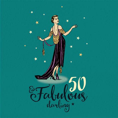 50th Birthday Card For Her ‘fabulous 50 By The Typecast Gallery 50th